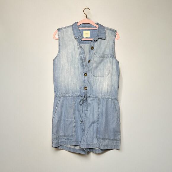 Harper Pants - Harper heritage | denim cutoff romper | sleeveless shorts | size M